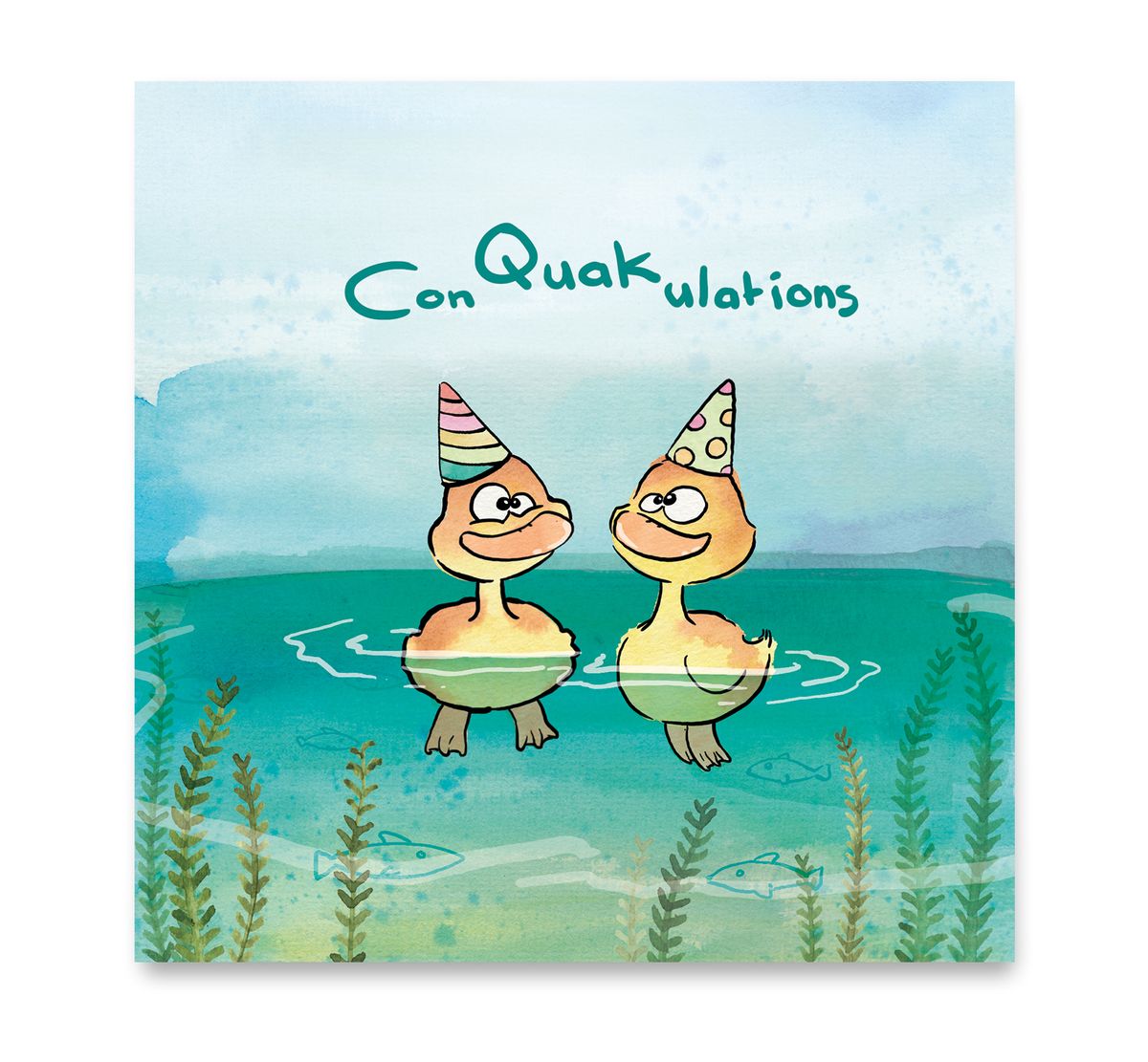 Handgemaakte wenskaart - Conquackulations - Mags Up Your Mind